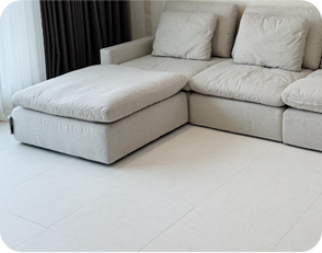 시공 후 거실 바닥 상태